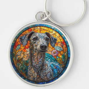 Chaveiro Arte de vitral de galgo italiano