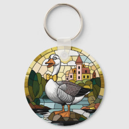Chaveiro Arte de Vitral, Vitral Silly Goose