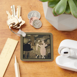 Chaveiro Arte Deco Antiga, Surpresa por George Barbier