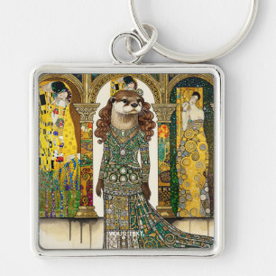 Chaveiro Arte Deco Fantasia de Lontra Fofa