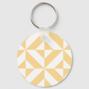 Chaveiro Arte Deco Geométrica Melão