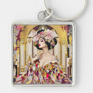 Chaveiro Arte Deco Senhora Fantasia Fofa