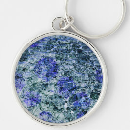 Chaveiro Arte digital sobre fundo abstrato de cor azul