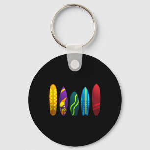 Chaveiro Arte Divertida de Surf para Homens Mulheres Crianç