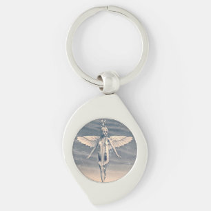 Chaveiro Arte do Arco-íris do Anjo Guardião Vintage