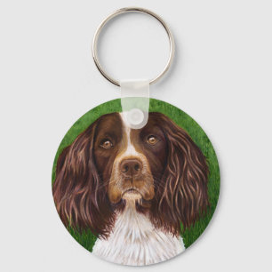 Chaveiro Arte do cão do Spaniel de Springer inglês - majo