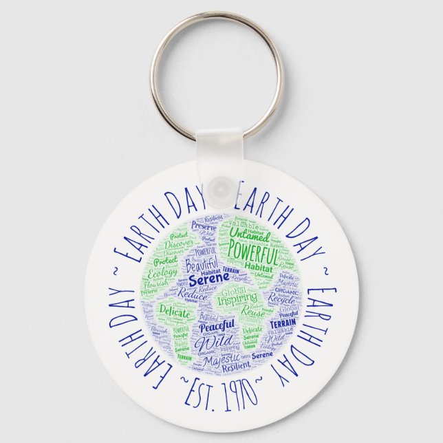 Chaveiro Arte do Dia da Terra (Frente)