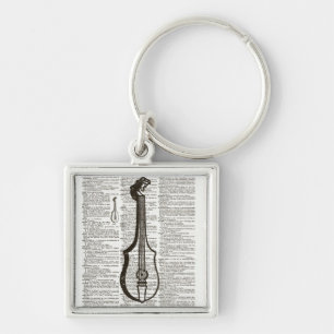Chaveiro Arte do dicionário do instrumento musical
