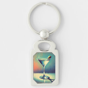Chaveiro Arte do Martini I Love The Blues de Meados do Sécu