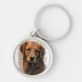 Chaveiro Arte do ouro Retriever