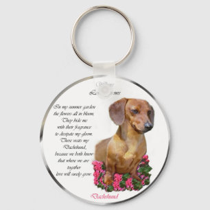Chaveiro Arte dos amantes de Doxie do Dachshund
