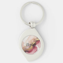 Arte em Aquarela Burgundy e Dourado Elegante