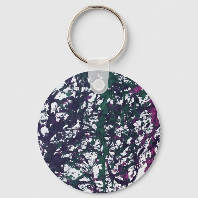 Chaveiro Arte em Mármore Roxo, Verde e Rosa (Frente)