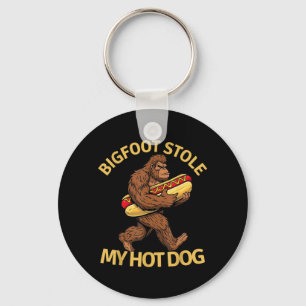 Chaveiro Arte engraçada de cachorro-quente para homens e mu