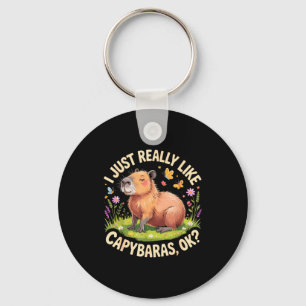 Chaveiro Arte engraçada de capivara para homens mulheres cr
