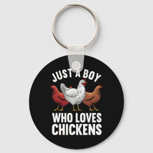 Chaveiro Arte engraçada de frango para homens e meninos, an