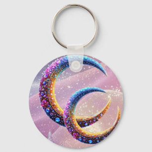 Chaveiro Arte Fantasia da Lua Crescente pulseira personal