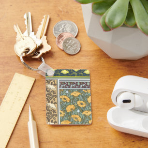 Chaveiro Arte Floral Antiga Moderna Flores Papoulas