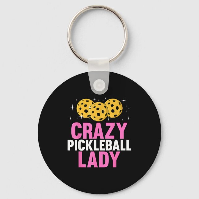 Chaveiro Arte fofa de pickleball para mulheres mãe avó pick (Frente)