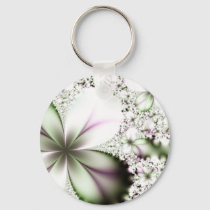 Chaveiro Arte Fractal Floral