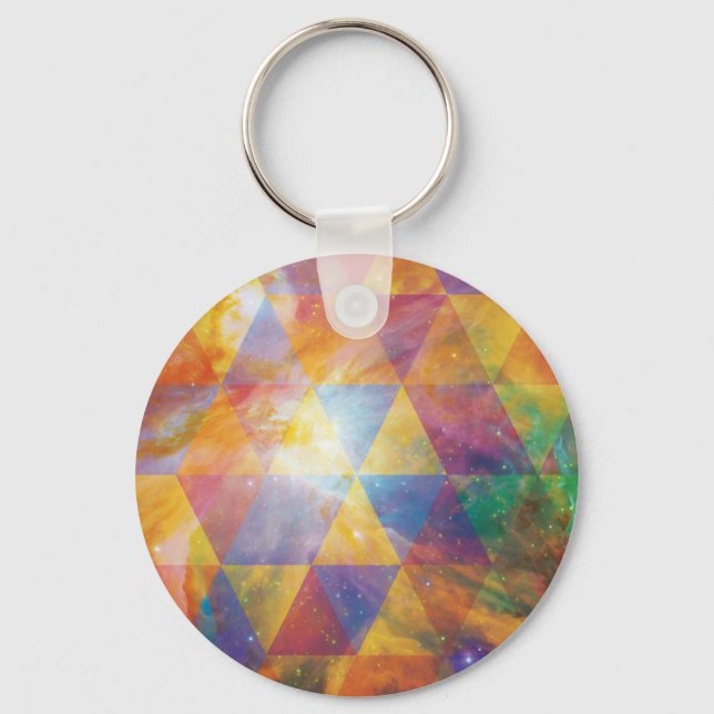 Chaveiro Arte Geométrica Galáxica (Frente)