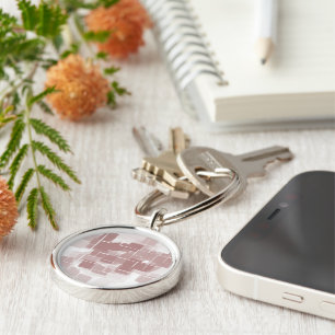 Chaveiro Arte Geométrica "Grape Soda"