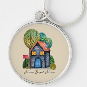 Chaveiro Arte Home doce Home bonito da aguarela