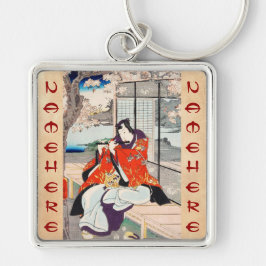 Chaveiro Arte japonesa do jogador de flauta do ukiyo-e do