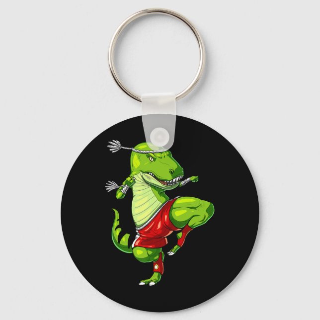 Chaveiro Arte Marcial de Boxe Tailandês Muay Thai de Dinoss (Frente)