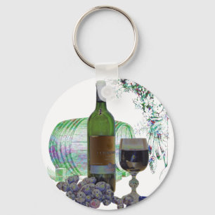 Chaveiro Arte moderna do vinho e das uvas