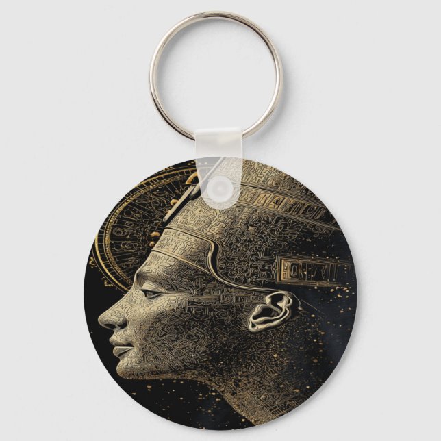 Chaveiro Arte Moderna Silhueta de Nefertiti  (Frente)