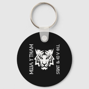 Chaveiro Arte Muay Thai Tiger Dos 8 Membros Design de Kickb