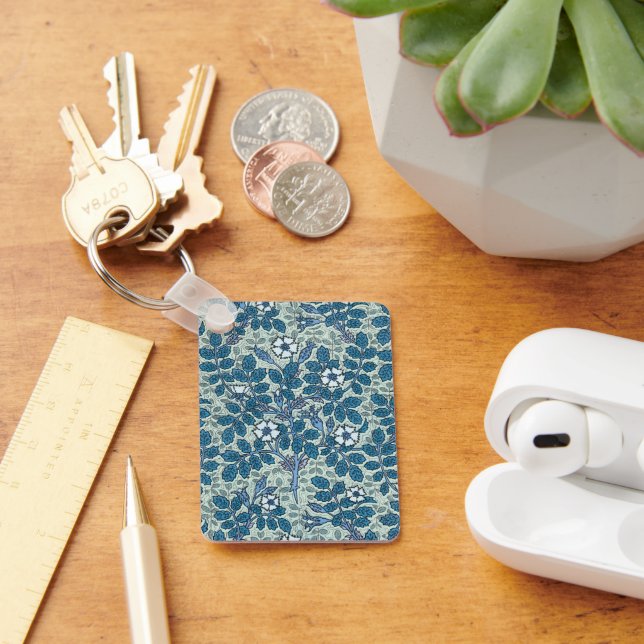 Chaveiro Arte Nova Antiga, Flores de Rosa Silvestre no Jard (Mesa)