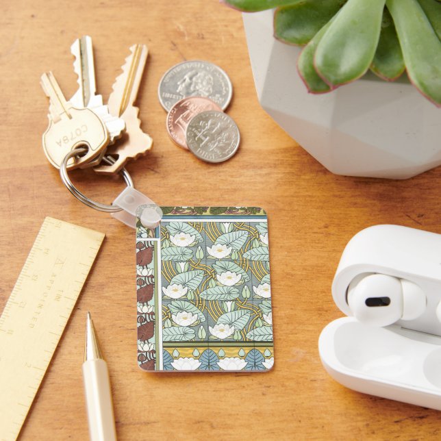 Chaveiro Arte Nova Antiga, Flores do Jardim de Nenúfares (Mesa)