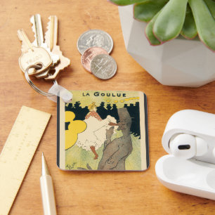 Chaveiro Arte Nova Antiga, La Goulue por Toulouse Lautrec