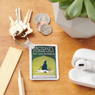 Chaveiro Arte Nova antiga, Victoria Fahrrad Werke, Rehm