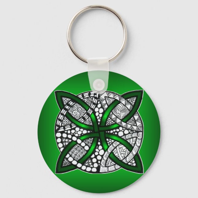 Chaveiro Arte Original Celtic Knot Green (Frente)