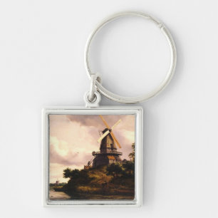 Chaveiro Arte Paisagem com um Moinho de Vento