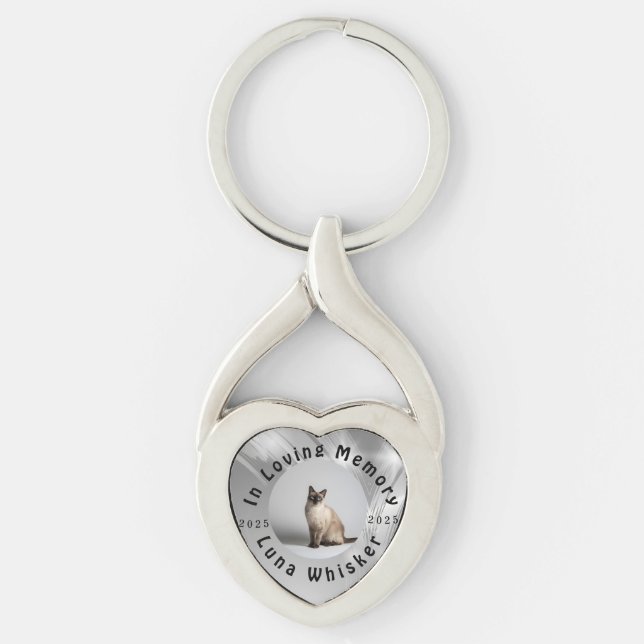 Chaveiro Arte Personalizada de Tributo à Perda de Animal de (Frente)