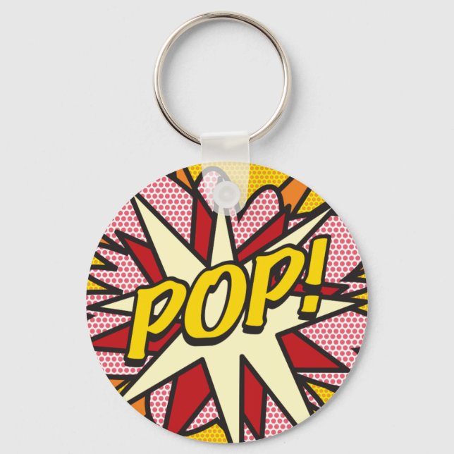 Chaveiro Arte Pop de Quadrinhos POP! (Frente)