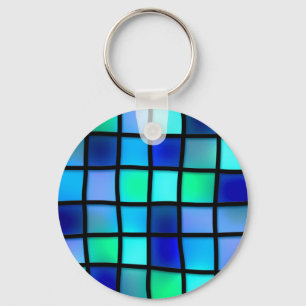 Chaveiro Arte roxa do vitral do verde azul de turquesa