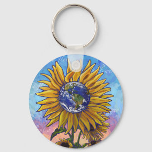 Chaveiro Arte Sunflower Earth