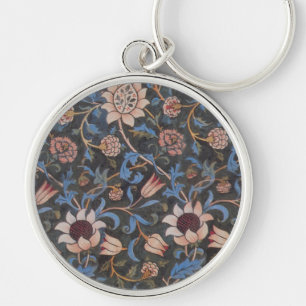 Chaveiro Arte Têxtil Floral Evenlode de William Morris