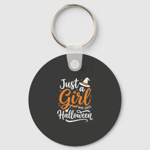 Chaveiro Arte Vetorial de Halloween Só Uma Garota