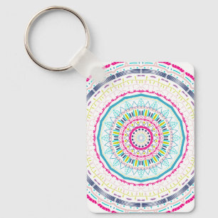 Chaveiro Arte Vibrante e Colorida de Mandala
