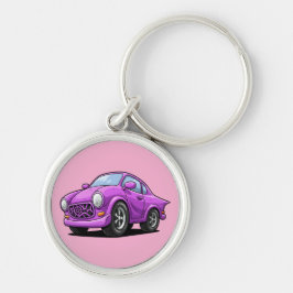 Chaveiro Artefato de carro roxo extremamente torto
