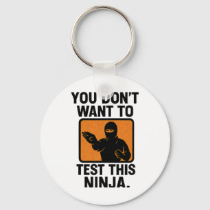 Chaveiro Artes marciais Boxing Ninja Danger Stencil Gráfico