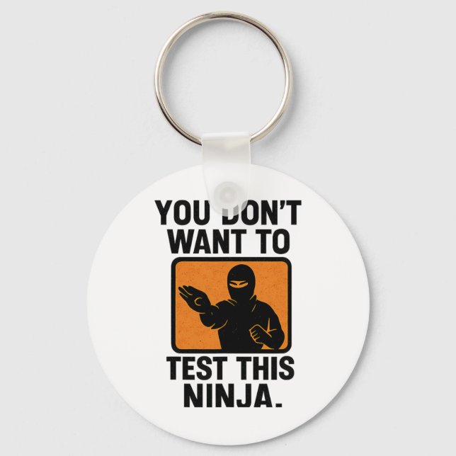 Chaveiro Artes marciais Boxing Ninja Danger Stencil Gráfico (Frente)