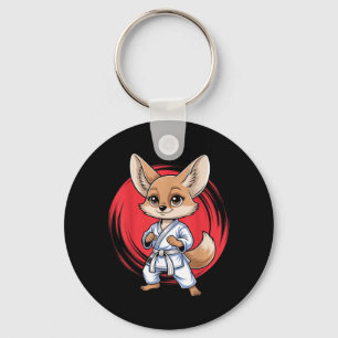 Chaveiro Artes Marciais da Raposa Fennec Caratê Jiu-Jitsu J