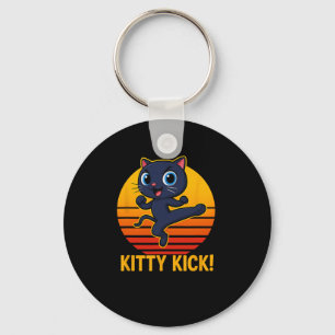 Chaveiro Artes Marciais de Karatê Chute de Gatinho Gato Est